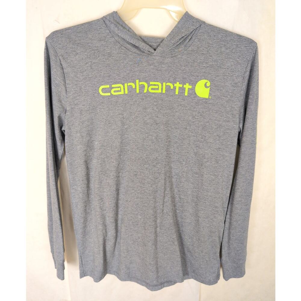 Carhartt grey long sleeve hoodie tshirt Size XL womens Workwear Streetwear